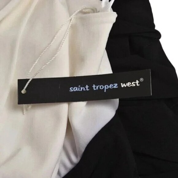 NWT Saint Tropez West Dress Bodycon Black  Cream Sleeveless Size 10 - Picture 8 of 12